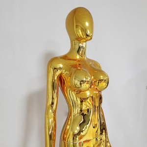 Nhựa sáng bóng Chrome màu vàng mạ điện mannequin đầy đủ cơ thể nữ mannequin - Product Image 2