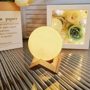 Lampe DIY Planète Lune Galaxie Veilleuse Peinture Artistique Graffiti Cadeau d'Anniversaire Décoration Chambre Salon (Avec Support) - Product Image 5