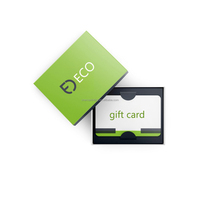 Conception de papier personnalisé Impression de marque Promotion Récompenses VIP Cadeau en PVC Carte de remerciement avec boîte-cadeau et emplacement pour carte