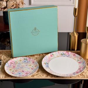 Platos de Porcelana de Hueso de Estilo Americano Minimalista Europeo de 8 y 10 Pulgadas, Vajilla Occidental para Restaurante, Banquete, Boda, Comida - Product Image 2