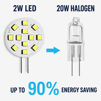 Ampoule LED G4 AC/DC 12V 2W 12 SMD2835 sans scintillement pour hotellerie, hotte de cuisine, bateau, armoire, remplacement d'halogène