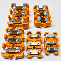 Bloc de bornes de moteur jaune K1M5~K1M16, 6 boulons, triphasé, 600V, robuste, pour commande de machines électriques