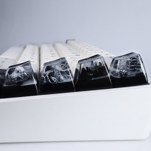 Mechanische Tastatur mit personalisierten Resin-Keycaps (transparent, maßgefertigt, langlebig) für Gaming mit <span class=keywords><strong>SAR1</strong></span>-Höhenprofil-Tasten - Product Image 3