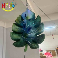 Sculpture géante gonflable en forme de feuille de Monstera, plante tropicale suspendue, pour la décoration de mariage et de fête