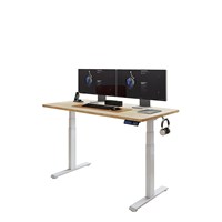 Cadre de bureau électrique moderne en acier, double moteur, réglable en hauteur sur 3 niveaux, base assis-debout, colonne de levage pour bureau et domicile
