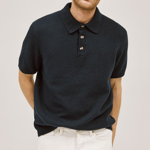 <span class=keywords><strong>Polo</strong></span> da Uomo Personalizzata OEM di Alta Qualità in Cotone Pesante Vestibilità Regolare - Product Image 1