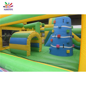 Comercial PVC amarillo Animal jirafa calcomanía Super Jumping Castle obstáculo inflable Bouncer Combo para niños Moon Bounce House - Product Image 5