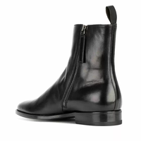 Sepatu Boots Chelsea Kulit Asli Suede Pria Anti-Selip dengan Ritsleting, Ujung Runcing, Kasual, Buatan Tangan untuk Musim Dingin