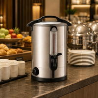 Urne à café électrique en acier inoxydable 304, chauffe-eau commercial avec contrôle de la température pour hôtel