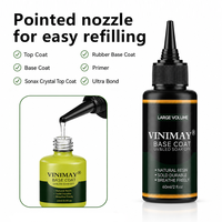 Vinimay 60ML Emballage Primer et Déshydratant pour Ongles, Adhésif Ultra-Adhérent, Personnalisez Votre Logo, Top Coat Sans Résidu, Base Coat pour Salon