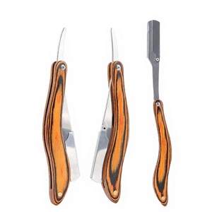 Navaja de Afeitar Recta con Mango de Madera, Acero Inoxidable de Alta Calidad, Cuchilla Única para Afeitar la Cara y el Cuerpo, Suave y Cómoda, Uso Profesional, Masculina - Product Image 5