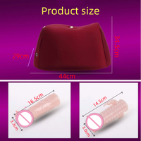Automatische Sex Machine Gun mit 2 Dildo und Fernbedienung, Shock Erotic Masturbation Sex Möbel Kissen für Frauen Lesben