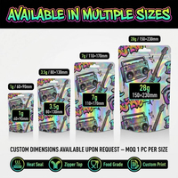 Sachets Mylar Personnalisés Imprimés avec Fermeture Zip, Sacs Mylar Autoportants en Aluminium pour Emballage de Marques Urbaines et Vente au Détail