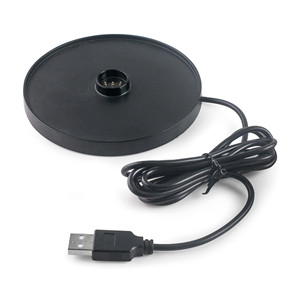 Stazione di ricarica individuale per base lampada con cavo USB nero - Product Image 1