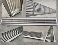 Diffuseur d'air carré industriel moderne en acier inoxydable, grille linéaire pour entrepôt