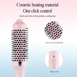 Pliable Cheveux Bigoudi Brosse Droite <span class=keywords><strong>Curl</strong></span> Fer À Friser Perm Cheveux Peigne Poire Fleur Électrique Ronde Brosse Bouton Intérieur Frange - Product Image 3
