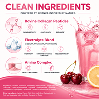 Poudre d'hydratation claire au collagène de bœuf nourri à l'herbe, aux acides aminés essentiels et aux électrolytes pour une peau éclatante (OEM/ODM)