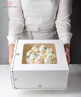 Personalizable papel Kraft corrugado Bento Cake Box Foil al por mayor logotipo personalizado diseño de flores tamaño personalizado pastel de embalaje
