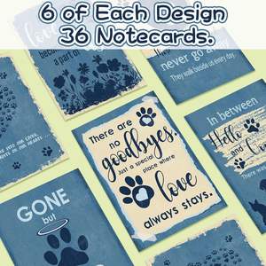 Zarf köpek condocards kartları ile Pet sempati kartları kaybı 4 sayfalık çıkartmalar hayvan sevgilisi hediye için bereacard kart ve zarf - Product Image 5