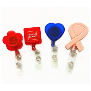 Porte-badge rétractable en plastique pour employés d'entreprise CY Wholesale Company, avec porte-clés, personnalisable avec nom et logo - Product Image 6