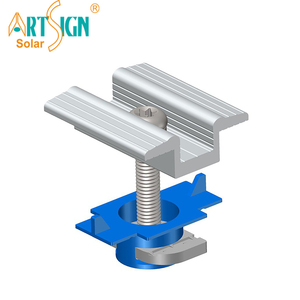 Abrazadera Central para Panel Solar para Riel de Acero en Forma de C, Abrazadera de Montaje de Aluminio 6005-T5 para Sistema de Rieles Solares |   Letrero Artístico - Product Image 1