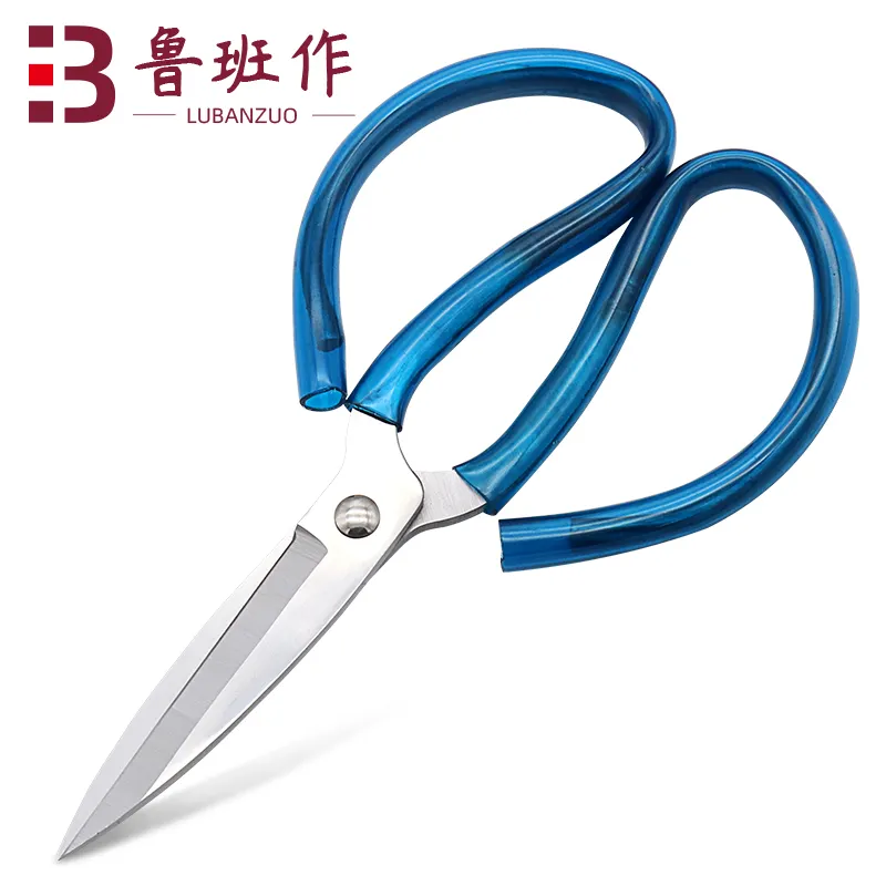 professional plastic handle household iron textile cutting safety industrial scissors