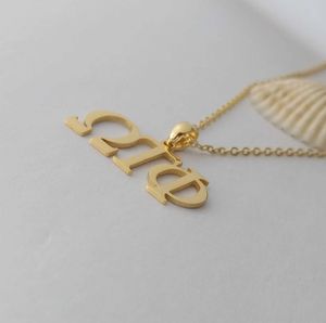 316L 스테인레스 스틸 18K 금도금 맞춤형 그리스 편지 목걸이 그리스 알파벳 <span class=keywords><strong>Psi</strong></span> 델타 람다 목걸이 선물 - Product Image 4