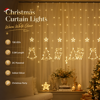 Guirlandes lumineuses de Noël JeeFine pour intérieur, télécommande, étoiles à cinq branches, fil de cuivre, LED, AC 220V, indice de protection IP44, 2,5 m