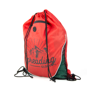 Bolsa con cordón de bolsillo frontal de poliéster con palanca de bloqueo con tirador de cremallera - Product Image 2