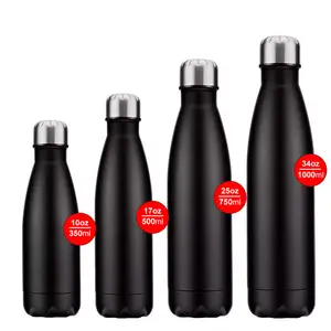 Vigor Thermal Flask Water Bottles With Lid Handle Stainless Steel Double  Walled Vacuum Insulated Personal Use - Bulk 3 Sets