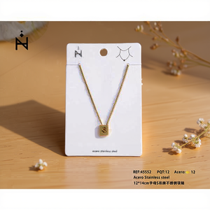 Collana in Acciaio Inossidabile con Ciondolo a Forma di Lettera S 12x14cm, Gioielli alla Moda - Product Image 2