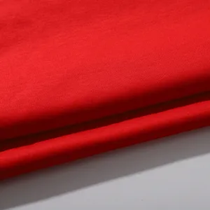 Vermelho 100% algodão Tingido Planície tecido de malha para Roupa de Cama, Cortina, Vestuário, Vestido, Camisa, Sapatos, terno