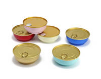 956 #   Bol en aluminium laqué doré avec couvercle à vis hermétique pour le stockage et l'emballage de noix, fruits, sauces et aliments