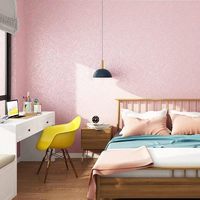 ORON DECO-Papier peint personnalisé en soie rose vinyle autocollant imperméable pour chambre de filles, facile à installer