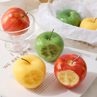 Bougie parfumée artisanale en forme de pomme, pièce décorative fruitée, peinte à la main, haut de gamme, créative, emballage cadeau de fêtes