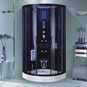 Nouvelle Cabine de Douche Carrée Intégrée pour Hôtel avec Porte Coulissante Pliante en Verre et Base à Cadre - Product Image 4