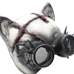 Vente d'usine Steampunk Cyberpunk Horreur Chat Masque avec Lunettes pour Mariage Halloween & Burning Man Costumes Parties - Product Image 3