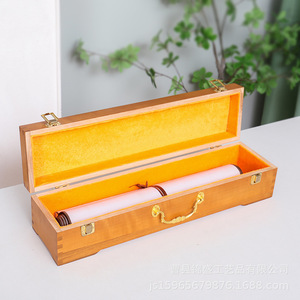 Wooden calligraphy and painting <b>box</b>, camphor wood <b>box</b>, scholar's four <b>treasures</b> scroll <b>box</b>, collectible gift <b>box</b>, calligraphy - Product Image 5