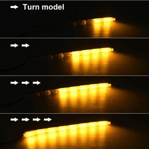 2 chiếc đèn LED RGB chạy ban ngày cho ô tô, chống nước, nhiều màu sắc, với hiệu ứng chảy màu vàng, đèn xi nhan trang trí, 12V - Product Image 5