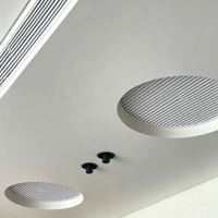 Grille de ventilation de plafond en alliage d'aluminium à bride, moderne, sans soudure, avec revêtement en poudre, pour systèmes CVC