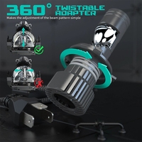 Faro LED H4 Súper Brillante de Corte Plano, Mini Proyector Bi-LED RHD LHD, Lente Bi-LED, 90W, Focos LED para Auto y Moto