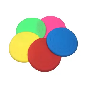 Màu Tùy Chỉnh/Logo 2.56 "/3.94"/5.9 "/6.89"/8.27 "Mềm Silicone Frisbeed Đĩa Bay Cho Chó