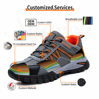 Chaussures de sécurité en microfibre Hydro-Shield avec embout en acier, protection anti-perforation, semelle en caoutchouc haute adhérence, chaussures industrielles discrètes