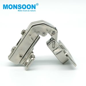 Charnière de meuble de cuisine en fer finition nickel, style moderne, 90 degrés, dissimulée, à fermeture douce, bras court - Product Image 4