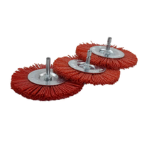 6*100mm kawat abrasif datar pegangan heksagonal pegangan pita nilon dipoles roda pemoles celah ukiran berbentuk T