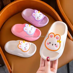 Cheap price slippers cartoon rabbit kids shoes boys pvc beach children's shoes