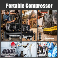 Kompresor Udara Tanpa Oli Berkualitas Tinggi Rotary Screw 30L 24L 220V/380V Portabel Mini Kecepatan Tinggi Senyap Tekanan Tinggi dengan Mesin