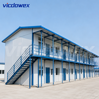 VICDOWEX Panneaux sandwich en acier préfabriqués modulaires contemporains de type K, épaissis, pour bureau de chantier et dortoir de travailleurs