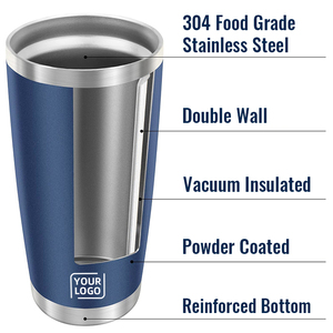 Vaso Térmico Aislado de Doble Pared de 20oz y 30oz, <span class=keywords><strong>Taza</strong></span> de Café de Acero Inoxidable Personalizada, Vasos para Coche, Venta al por Mayor a Granel - Product Image 3