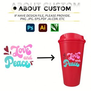 Vasos de Café Reutilizables con Tapa y Logotipo Personalizado, 16 oz, Vasos de Plástico Aptos para Microondas, para Regalos, Fiestas, Bebidas Frías y Calientes - Product Image 3